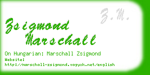 zsigmond marschall business card